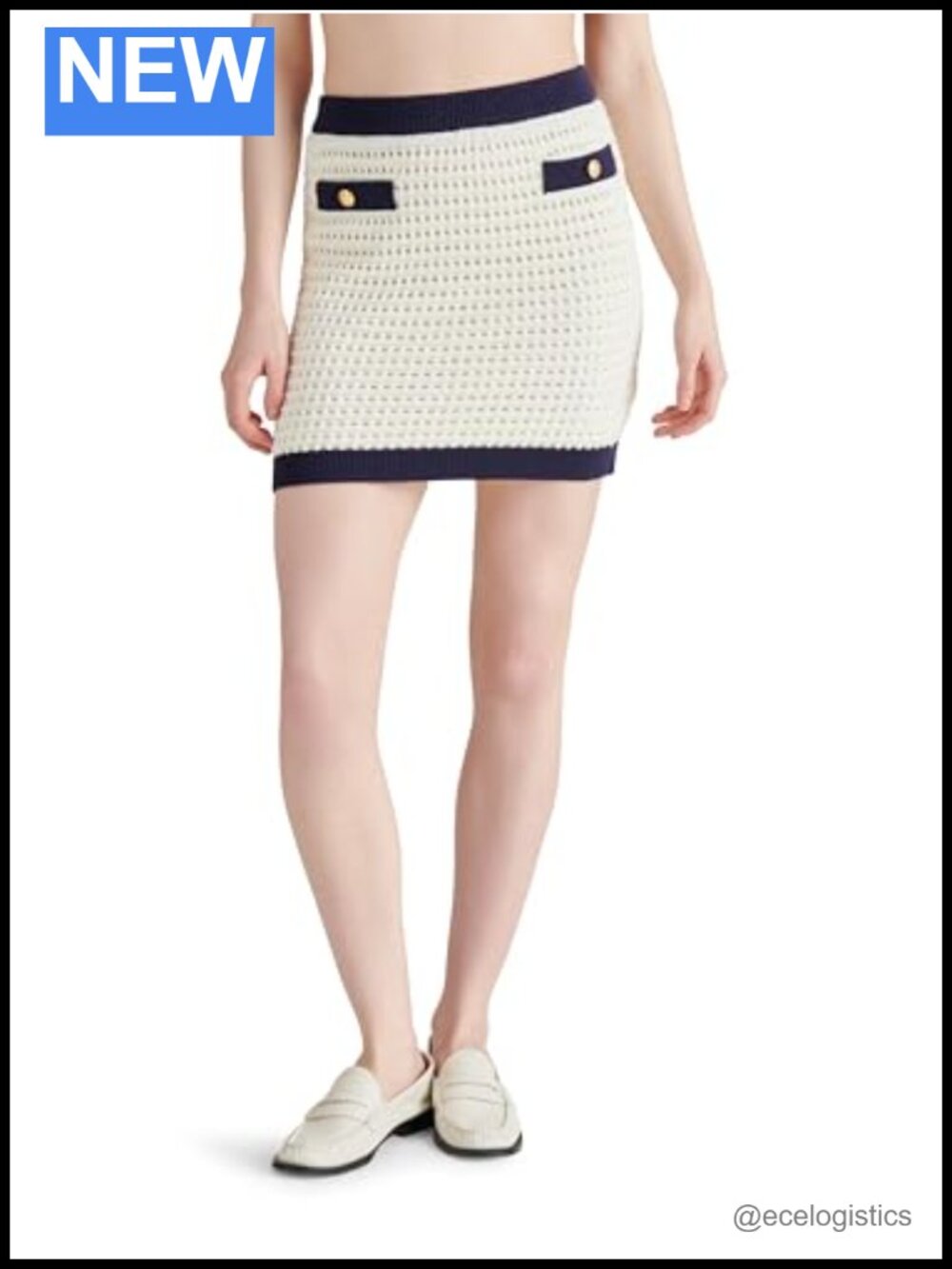 Steve Madden Casette Mini Skirt 60% Cotton 40% Acrylic Pull On